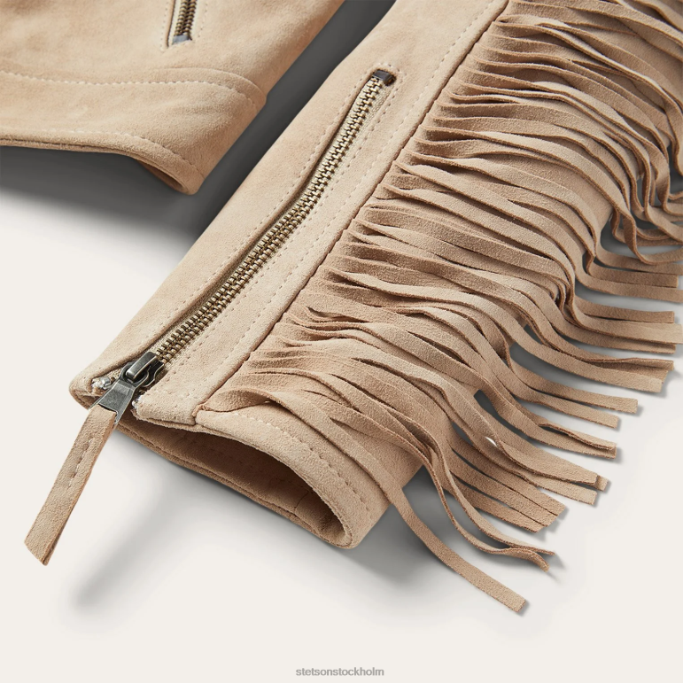 Stetson kvinnor Motojacka i premium mocka LLFB540 kläder solbränna