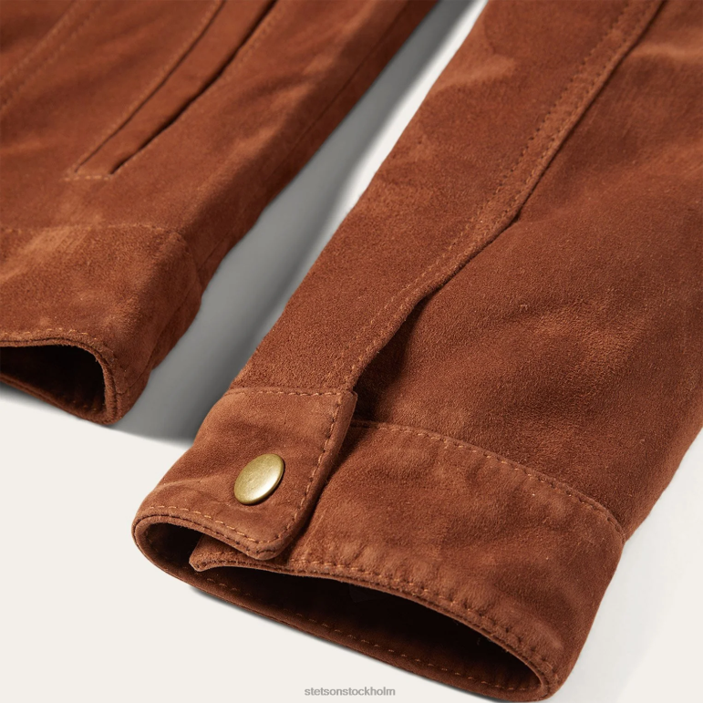 Stetson kvinnor klassisk bomberjacka LLFB542 kläder brun