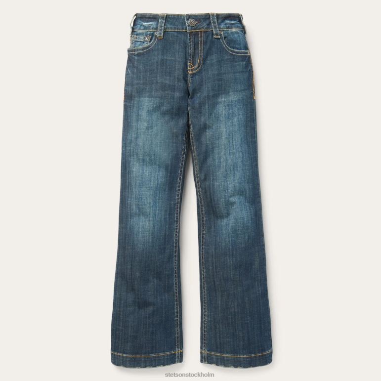 Stetson kvinnor 214 city byxjeans i medium tvätt LLFB512 kläder blå