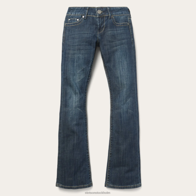 Stetson kvinnor 818 bootcut jean med ''s'' bakficka LLFB517 kläder blå