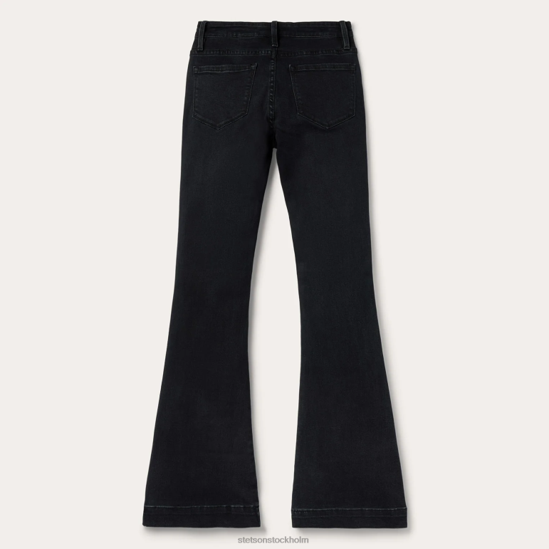 Stetson kvinnor 921 jeans med hög utsvängning LLFB526 kläder svart