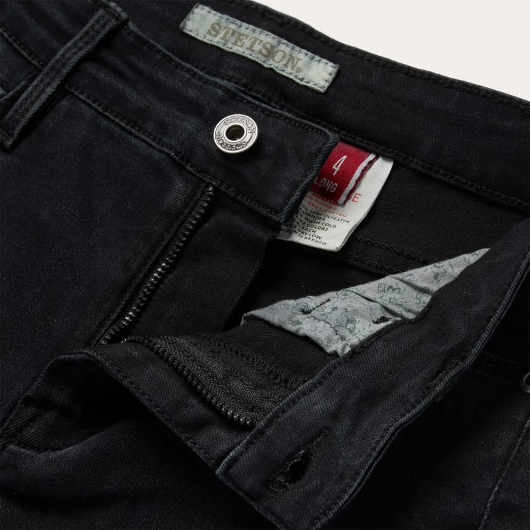 Stetson kvinnor 921 jeans med hög utsvängning LLFB526 kläder svart