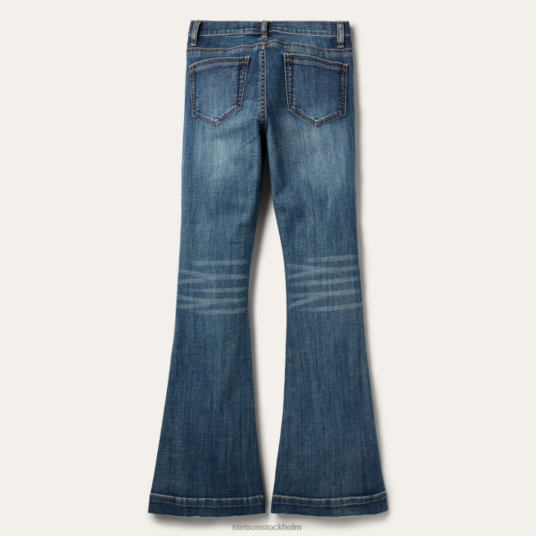Stetson kvinnor 921 jeans med hög utsvängning LLFB529 kläder blå