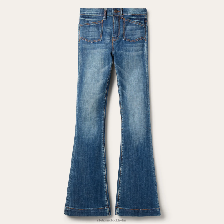 Stetson kvinnor 921 jeans med hög utsvängning LLFB530 kläder blå