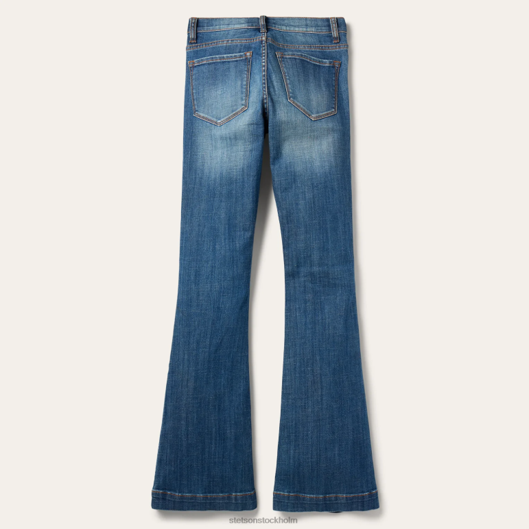 Stetson kvinnor 921 jeans med hög utsvängning LLFB530 kläder blå