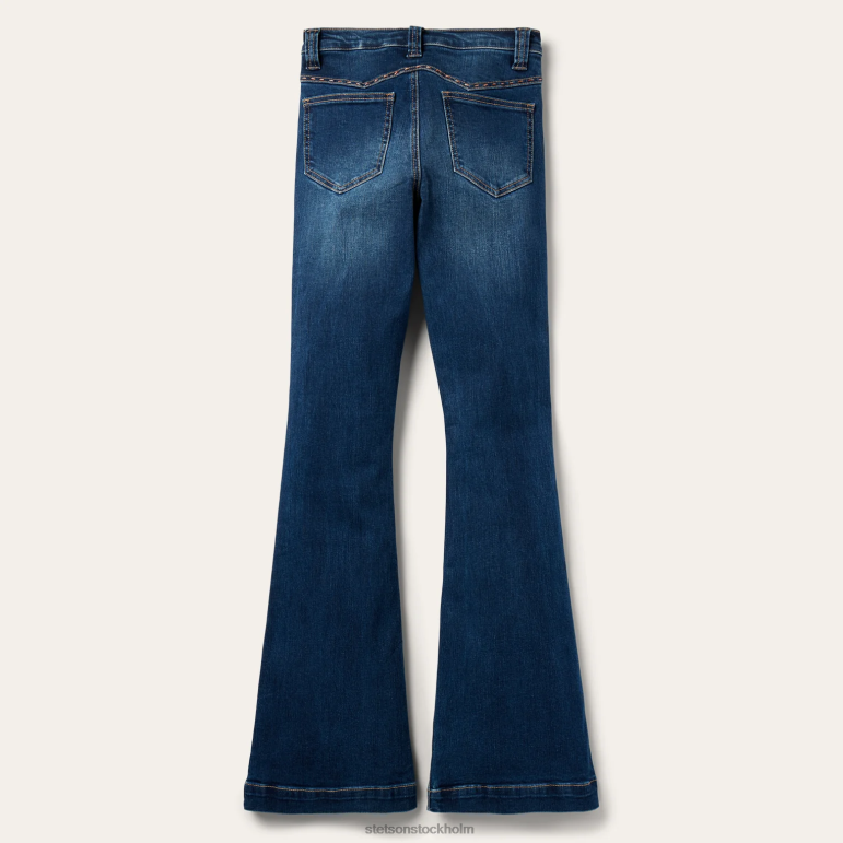 Stetson kvinnor 921 jeans med hög utsvängning LLFB531 kläder blå