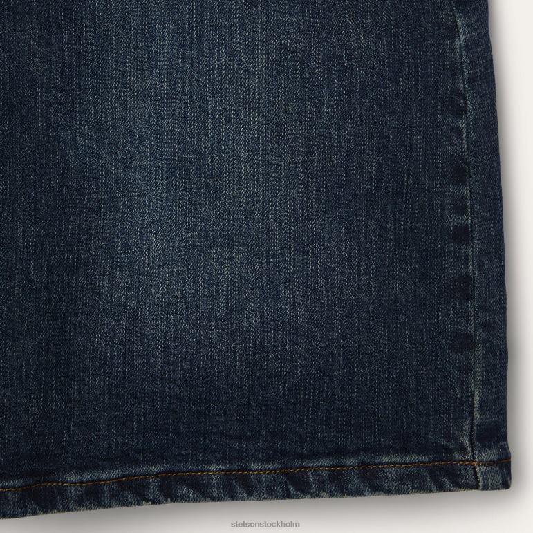 Stetson kvinnor 5-ficks kjol i stretchig jeans LLFB506 kläder blå