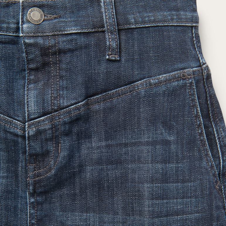 Stetson kvinnor mörk denim 5-ficks kjol LLFB520 kläder blå