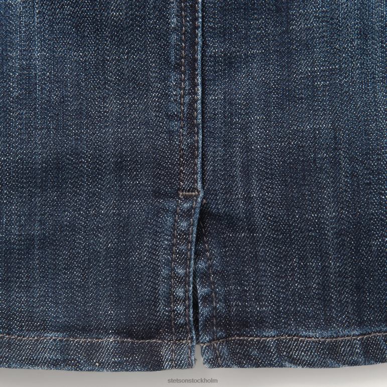 Stetson kvinnor mörk denim 5-ficks kjol LLFB520 kläder blå