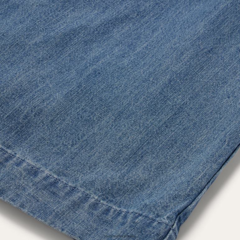 Stetson kvinnor denim svängklänning LLFB504 kläder blå