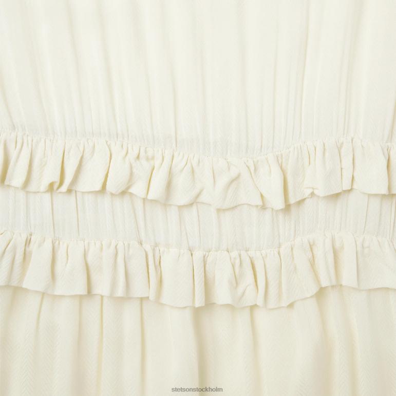 Stetson kvinnor grädde rayon fiskbensklänning LLFB496 kläder vit