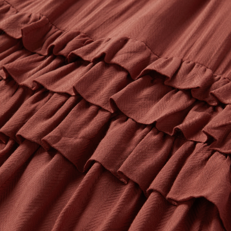 Stetson kvinnor kanel rayon fiskbensklänning LLFB497 kläder brun