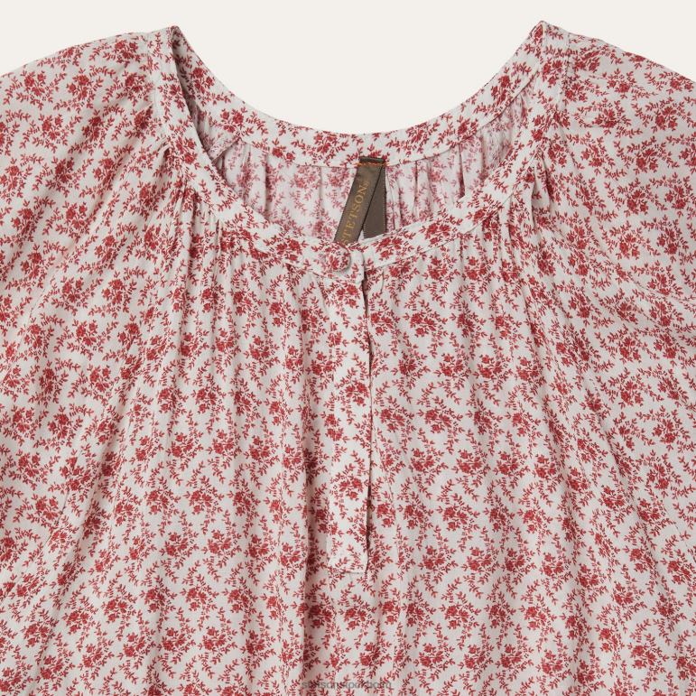 Stetson kvinnor stuga blommig klänning LLFB495 kläder röd