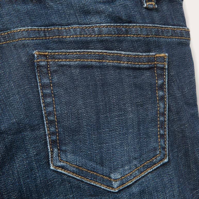 Stetson kvinnor mörkt tvättade jeansshorts LLFB523 kläder blå
