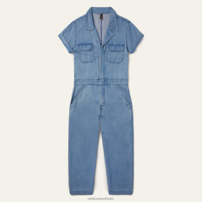 Stetson kvinnor jumpsuit med hackkrage LLFB459 kläder blå