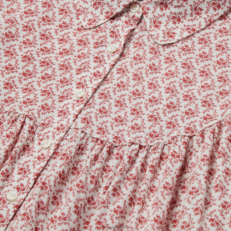 Stetson kvinnor kortärmad stugblommig blus LLFB460 kläder röd