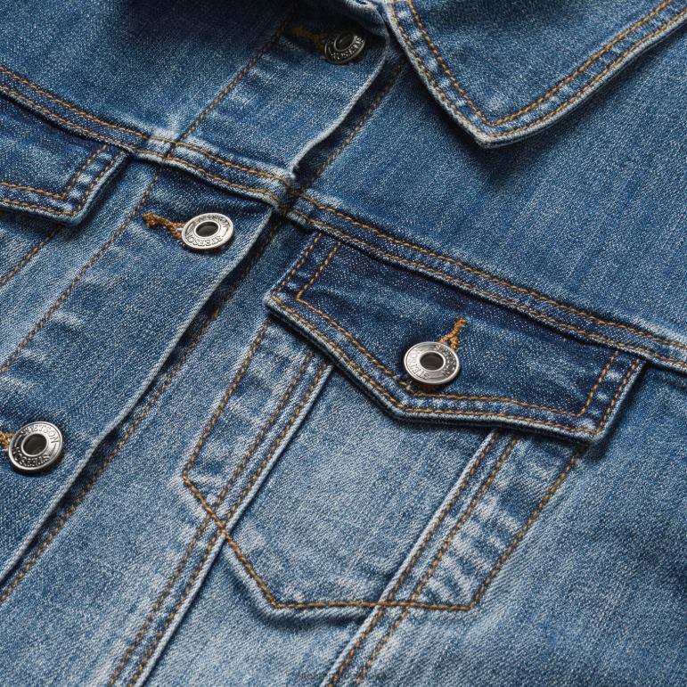 Stetson kvinnor stretch jeansjacka LLFB449 kläder blå