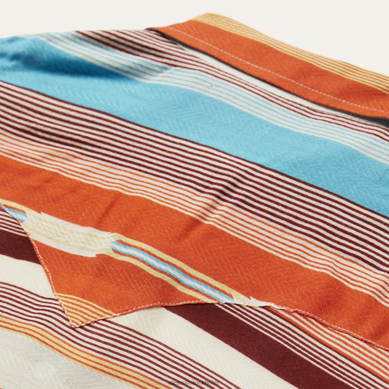 Stetson kvinnor westernskjorta i rayon fiskbensmönster i solnedgång LLFB435 kläder mång