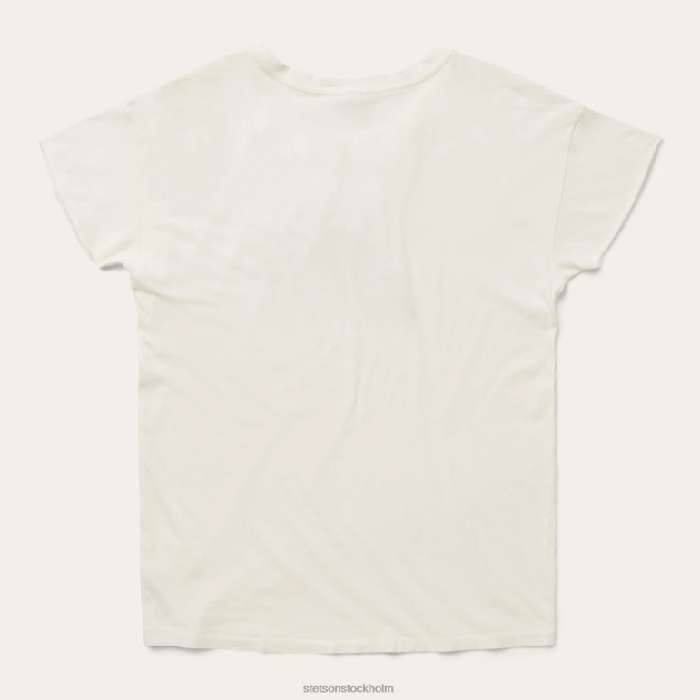 Stetson kvinnor soluppgång grafisk t-shirt LLFB468 kläder vit