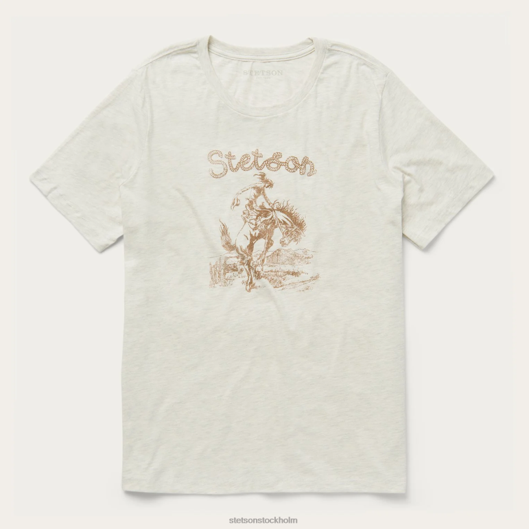 Stetson kvinnor yrande grafisk t-shirt LLFB483 kläder vit