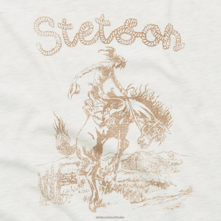 Stetson kvinnor yrande grafisk t-shirt LLFB483 kläder vit