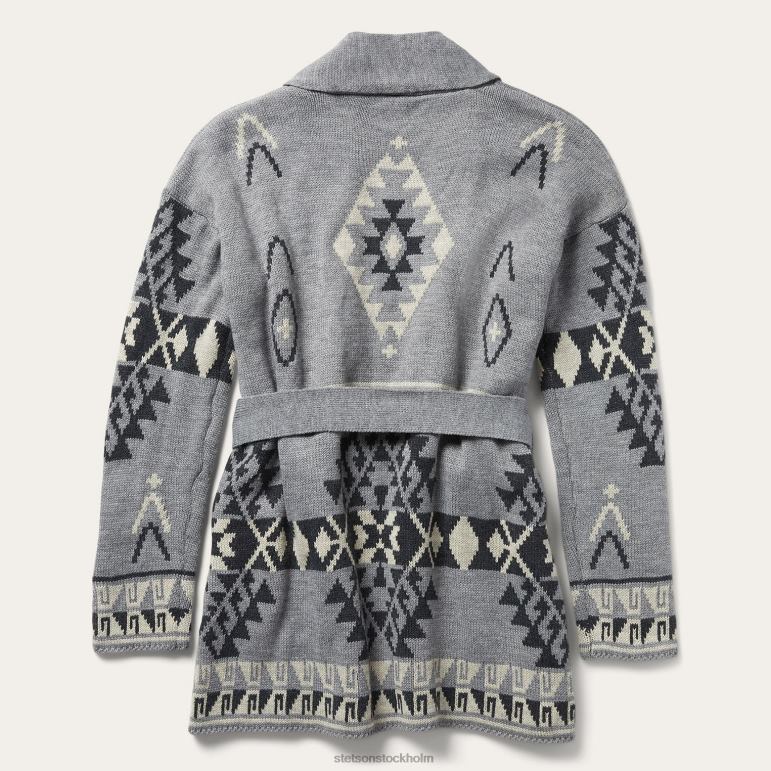 Stetson kvinnor tjock stickad slipströja LLFB543 kläder grå