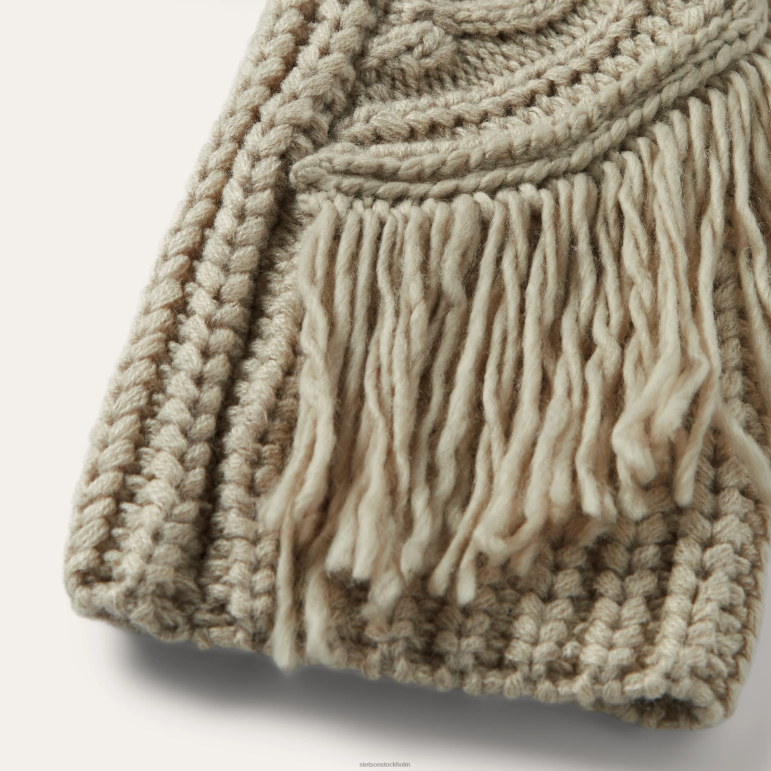 Stetson kvinnor krämfransad cardigan LLFB535 kläder solbränna