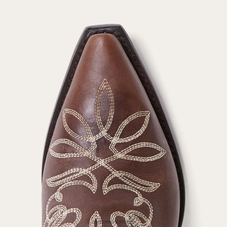 Stetson kvinnor adeline cowboystövel med polerad rygg LLFB250 Skodon brun