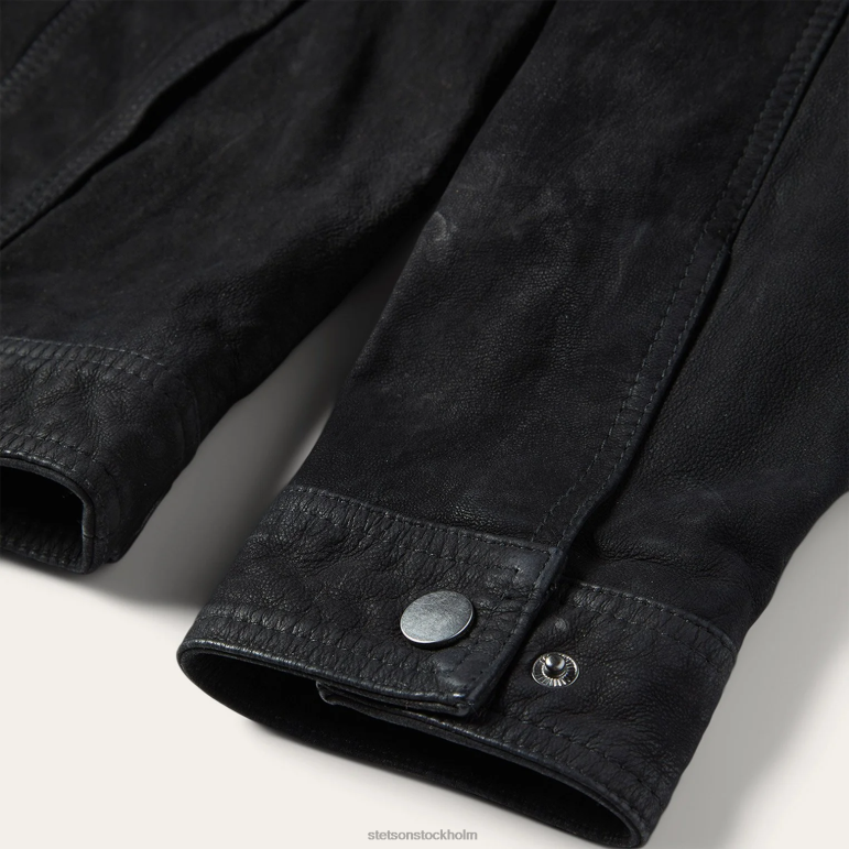 Stetson män jeans jacka i skinn LLFB412 kläder svart