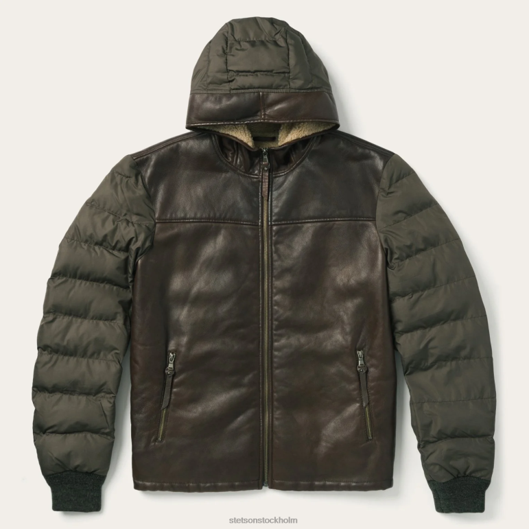 Stetson män nyhet solid mockajacka LLFB399 kläder brun