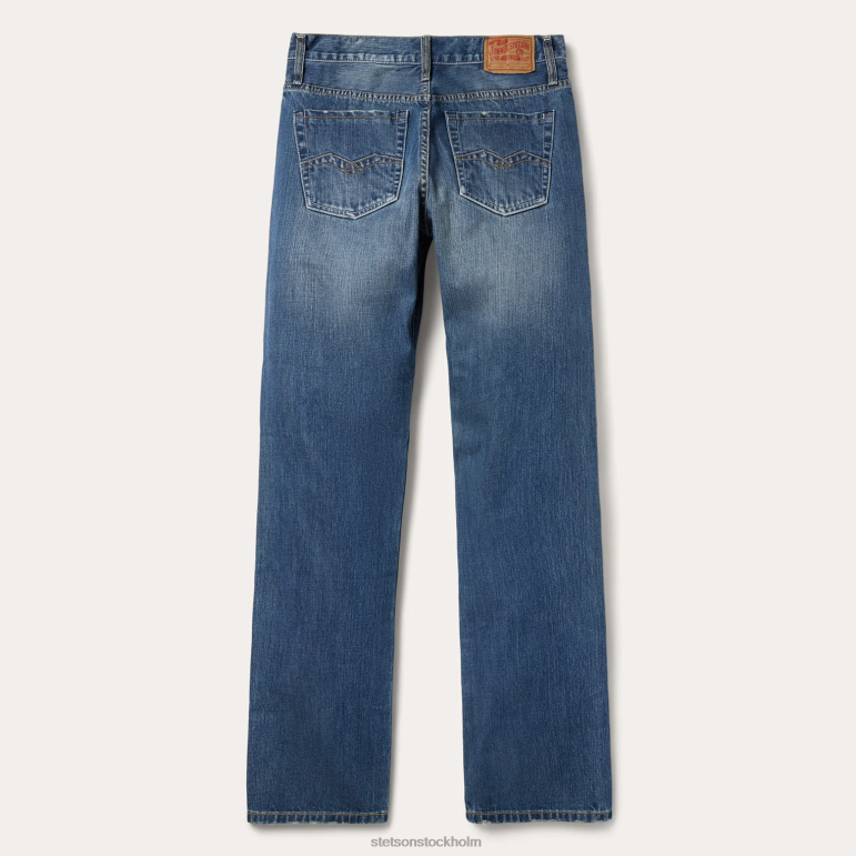 Stetson män 1312 jeans med modern passform LLFB378 kläder blå