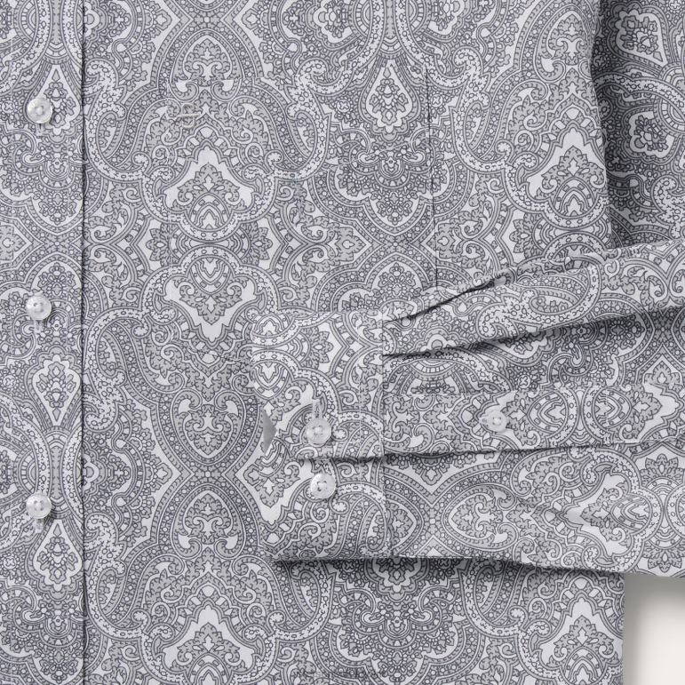 Stetson män highland paisley skjorta med knapp framtill LLFB354 kläder grå