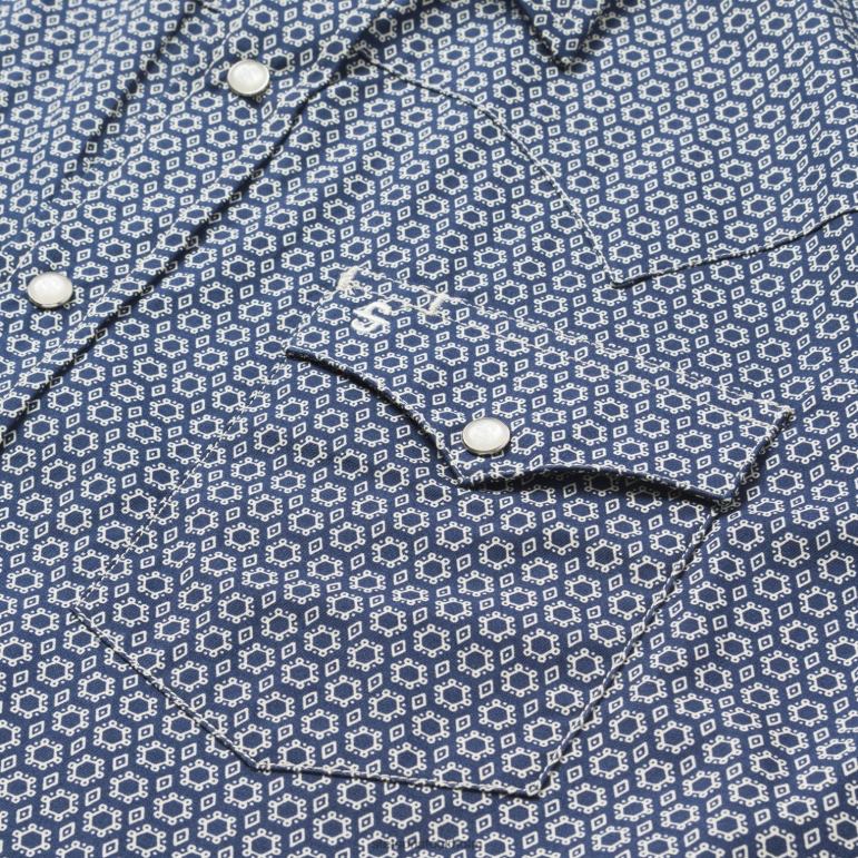 Stetson män tröja med knäppning framtill LLFB364 kläder blå