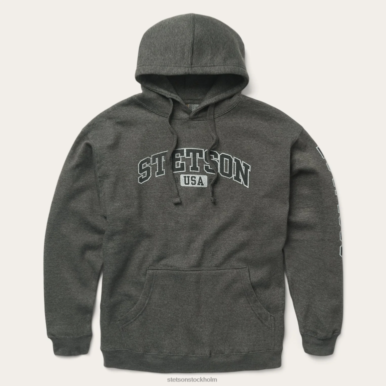 Stetson män kol ljung fleece huvtröja LLFB411 kläder grå