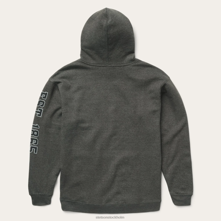 Stetson män kol ljung fleece huvtröja LLFB411 kläder grå
