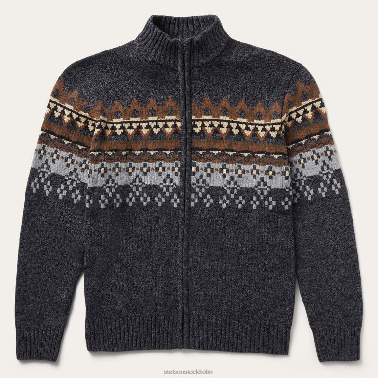 Stetson män västern kofta LLFB397 kläder grå