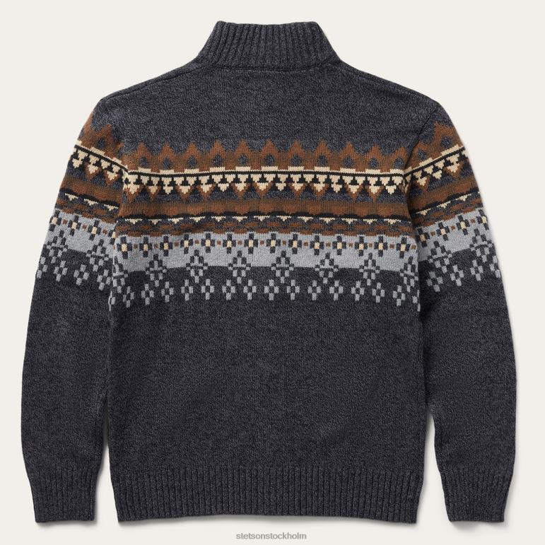 Stetson män västern kofta LLFB397 kläder grå