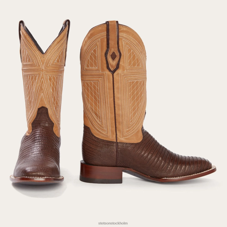 Stetson män beaumont shark cowboystövel LLFB229 Skodon brun
