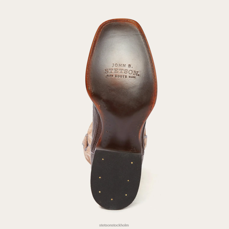 Stetson män beaumont shark cowboystövel LLFB229 Skodon brun
