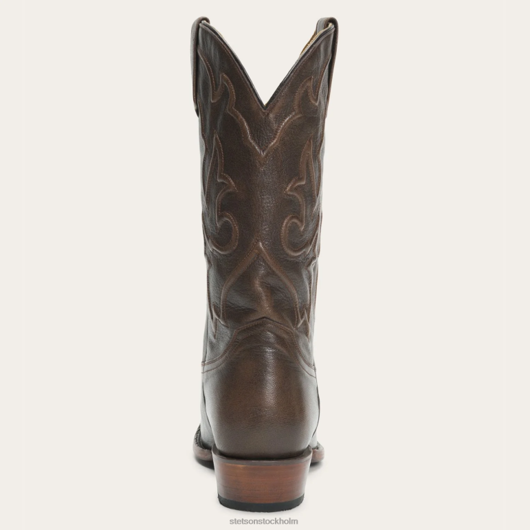 Stetson män carlisle känga i borstad läder LLFB242 Skodon brun