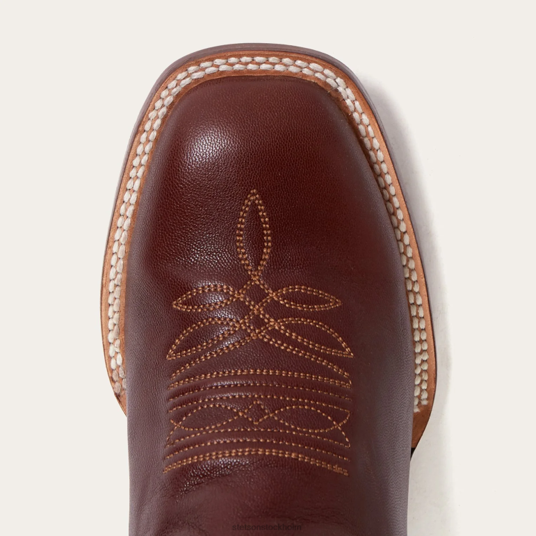 Stetson män denver goat handsydd cowboystövel LLFB228 Skodon brun