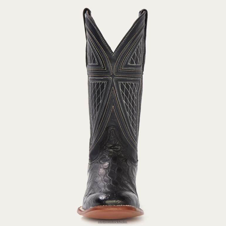 Stetson män falls alligator cowboy boot LLFB221 Skodon svart