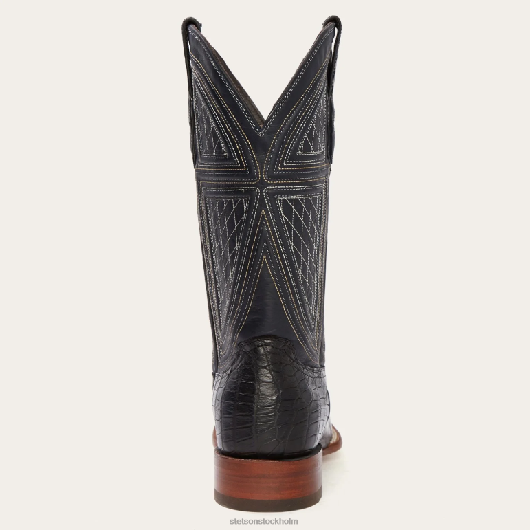 Stetson män falls alligator cowboy boot LLFB221 Skodon svart