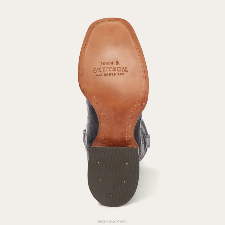 Stetson män falls alligator cowboy boot LLFB221 Skodon svart