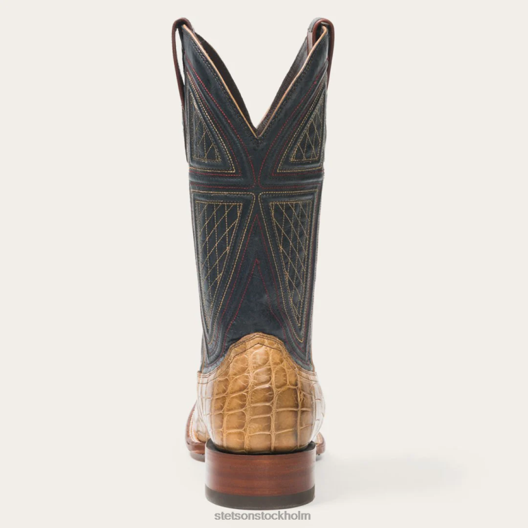 Stetson män flaxville honung alligator vamp 13\'\'s skaft LLFB223 Skodon solbränna