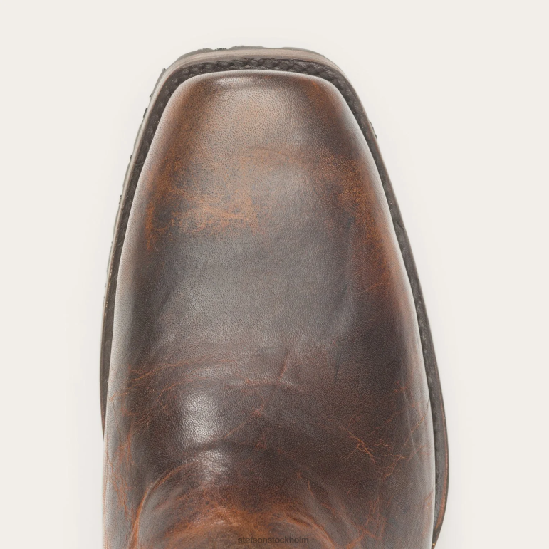 Stetson män heritage sele stövlar LLFB233 Skodon brun