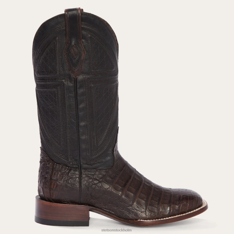Stetson män kaycee brun kajman mage cowboy boot LLFB220 Skodon solbränna