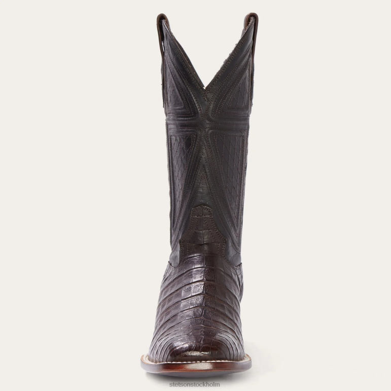 Stetson män kaycee brun kajman mage cowboy boot LLFB220 Skodon solbränna