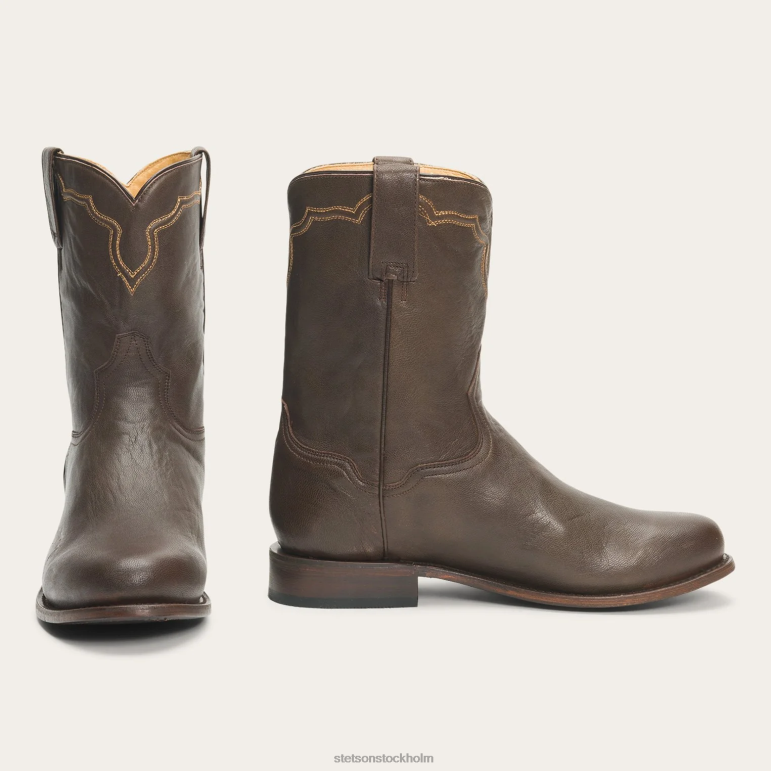Stetson män puncher boots LLFB236 Skodon brun