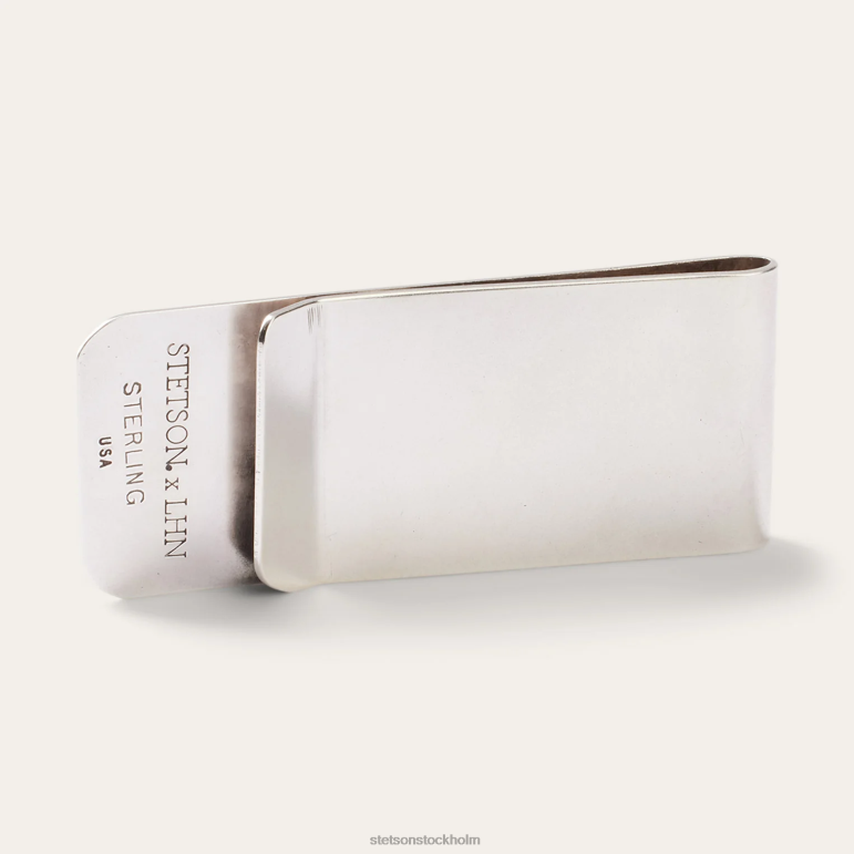 Stetson män American buffalo money klipp LLFB415 tillbehör sterling silver/mässing